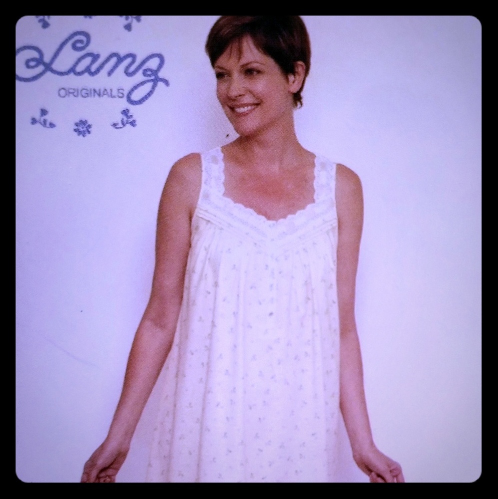 NWT Yellow floral brushed cotton nightgown